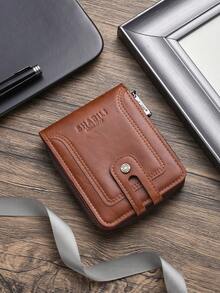 SHABILI Men's Casual Retro Wallet With Card Slots For Men Wallet Mini Wallet Purse Wallet Men Wallet Leather Small Wallet Wallet - Brown - View 4
