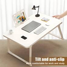 Laptop Bed Table, Laptop Desk For Bed, Foldable Laptop Bed Desk With USB Charge Port, Handle, Desktop Card Slot, Cup Slot, Side Drawer, Portable Laptop Table For Bed Eating Reading Working