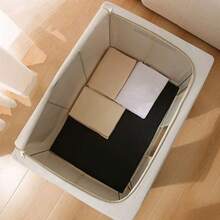 Contenedores de Almacenamiento Plegables para Ropa, Organizadores de Armario con Asa Reforzada, para Ropa, Mantas, Sábanas y Ropa de Cama - Caqui - Ver 7