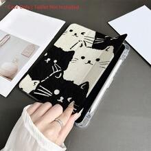 一款黑白猫咪图案保护套，专为喜爱甜美可爱风格的用户设计，带有笔槽，兼容 iPad 10.9/10.2/iPad Air 第五代/iPad Pro 11/第十代/9.7/iPad Air 2/iPad（第七代）/iPad（第八代）/iPad Air 4/5/iPad Pro 11/iPad 第十代 10.9 英寸（2022 年款）/iPad Air 13（M3 2025 年款）/iPad Air 11（M3 2025 年款）/iPad Air 11（A16 2025 年款），具备自动睡眠/唤醒功能。 - 無色 - 查看 5