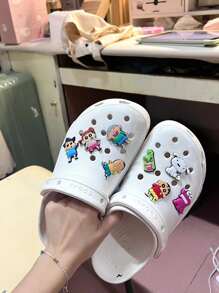 CRAYON SHINCHAN 10/21 Pcs Crayon Shin-Chan Shoe Charms, Cartoon Character Creative 3D Shoe Decoration, Cute Shoe Decorations, DIY Gift, Collectibles, Suitable For Hardcore Fans