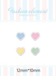 1 Piece Stick On Cartoon Rainbow Meteor Elements Embroidery Bag Clothing Accessories Decorative Self-Adhesive Fabric Stickers Summer, School