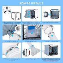 Airbrush Booth, Siebwin 16.5 * 16.5 * 16.5 Inch Portable Hobby Airbrush Paint Spray Booth Kit With Powerful Duct Fans, Turntable And Filter Hose For Model Craft Nail Toy Part White - Small - View 7