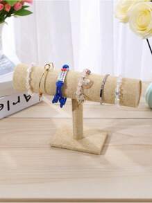 1pc Jewelry Chain Hairband Watch Necklace Bracelet Display Stand Stand T-Shaped Bracelet Display Stand Watch Display Stand. For Jewelry Storage Stand Watch Stand For Display All Linen 1 Layer
