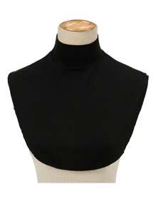 1 Stück Damen einfarbiger abnehmbarer plissierter Dickey, Kragen. Bequemer und hautfreundlicher Modal Fake Kragen, Rollkragen Dekolleté Abdeckung, Halsabdeckung für Blusen, einfache Tops, Schulterüberwurf, Bolero für Damen, verstellbarer Ausschnitt für alle Jahreszeiten, geeignet für den täglichen Gebrauch