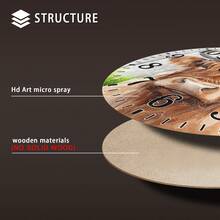 Constantplanet Vintage Scottish Highland Cow Floral Pattern Wall Clock - Silent Non-Ticking Wooden Digit Clock, Suitable For Living Room, Kitchen Decor, 10/12/14 Inch, Farmhouse Style Home Gift (Batteries Not Included), Silent Wall Clock | Floral Pattern Decorative Clock | Prominent Digit Display, Wall Clock Suitable For Living Room, Bedroom, Dorm, Back To School Season, School Decor, Campus Surprise, Home Decor, School Supplies - Multicolor - View 9