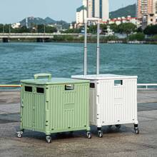 Portable Folding Shopping Cart, Household Grocery Cart With Wheels, Can Carry Packages, Suitable For Supermarket, Camping, Car Use Outdoor Decor
