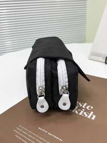 1pc Large Capacity Pencil Case, Customizable Pattern, Text Signature, High-Appearance Stationery Bag, Suitable As Teacher's Gift, Student's Gift, Or Friend's Gift - Multicolor - View 5