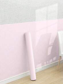 1 Roll Light Pink Self-Adhesive Wallpaper, Nordic Style, Reinforced For Living Room/Bedroom, Seamless Wallcovering, Wall Decor Renovation, Gift For Spring, Birthday, Graduation Party Decoration
