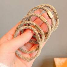 5pcs, Women, Multicolor, High Ponytail Hair Tie Rubber Band High Elasticity Durable Hair Tie For Dating, Commuting, Sports, Vacation, Beach Hair Ties Ponytail Holders Hair Elastics Hair Rubber Bands Scrunchies Hair Rope