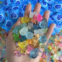 20/40/80pcs Mini Luminous Animals Mushroom Miniature Blind Bag Glowing In The Dark Figurine Mystery Bags For Fairy Garden Micro Landscape Decoration Birthday Gifts - Blue - View 13