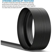 New  Universal Garage Door Thrhold Seal Strip 10FT Kit, Bottom Waterproof Rubber Wear Stripping Replacement(Black, 1 Adhve) - Black 10 Feet - View 3
