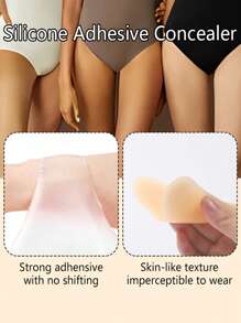 1pc Seamless/Invisible Intimate Protection Sticker For Bikini Area, Silicone Waterdrop Shaped Private Part Cover