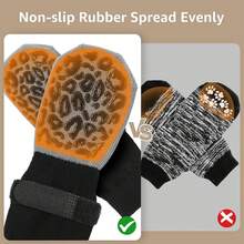 4-Pack Double-Sided Anti-Slip Dog Socks – Strong Grip Hard Wooden Floors, Paw To Prevent Licking & Biting, Anti-Scratch Socks Dogs - CF012-黑色 - 查看 2