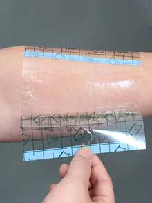 100片防污防水透明PU膜，透明膜自粘，防过敏材质可用于皮肤和伤口保护，适合游泳、淋浴和纹身保护等！