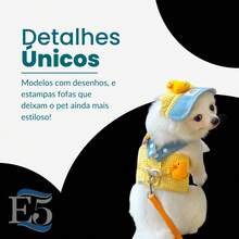 1/Set Pet French Fries , Traction Rope Wire Cute Hat , Three-Piece , Dog Clothes - Yellow - View 2