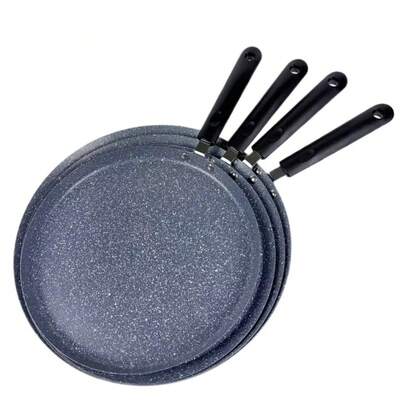 Sartén, Sartén Antiadherente de Aluminio gris,Mini Antiadherente, Apta para freír tortitas de desayuno, freír huevos, cocinar marisco, cocinar postres, cortezas de tacos, cuatro tamaños a elegir, apta para uso doméstico y en restaurantes.