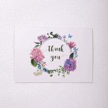 10pcs Kraft Paper/White Card Printed Golden Thank You Cards, Folding Greeting Cards, Kraft Paper Envelopes, Seal Stickers, Multiple Styles And Colors Available,Christmas - Multicolor - View 23