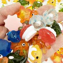 5/10/20 件迷你海洋树脂动物微型海洋动物雕像海洋微型塑料动物水族馆装饰品适用于 DIY 鱼缸盆栽微型仙女花园（款式随机）