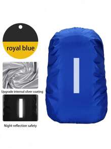1 pieza Cubierta de lluvia reflectante para mochila de senderismo al aire libre, (30L-50L) Cubierta impermeable para mochila y equipaje con tira reflectante