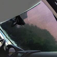 Car Windshield Sunshade Roller Blinds Auto Window Retractable Summer Protection Heat Insulation Curtain Front Rear Shading - one-size - View 6