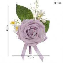 Fleurs de poitrine simulées, fleurs de poitrine en rose, broches, revers de costume raffinés, convenant pour les mariages, les saisons de remise des diplômes, les fêtes à thème, les rassemblements de vacances, etc.