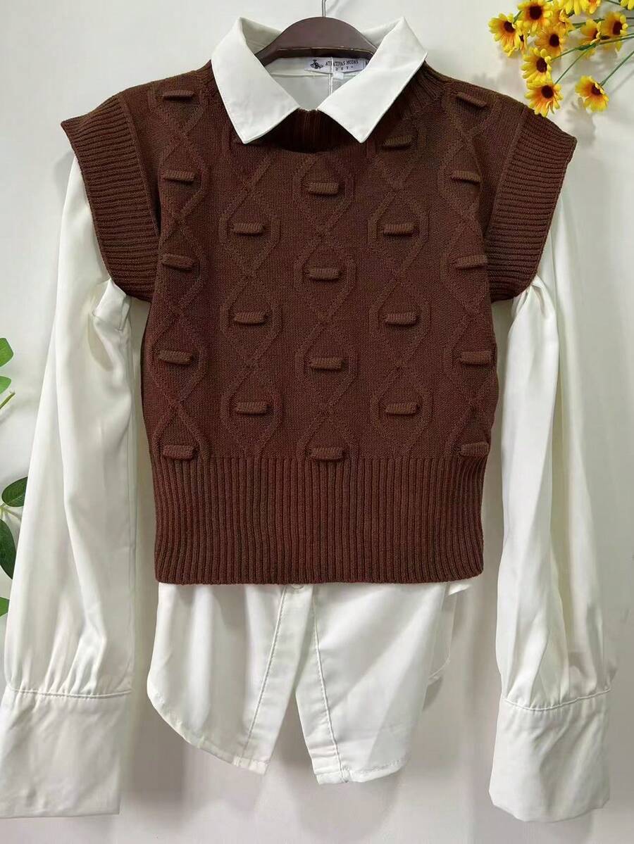 blusa modal - Café - Visão 1