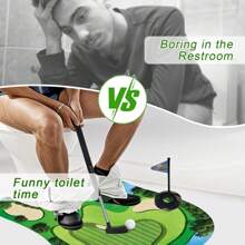 Toiletten Golf, Toiletten Golf Spiel Mini Golf - Scherz Geschenke für Männer - Lustige Geschenke für Väter, Lustige Geschenke für Freund Bruder, Weiße Elefanten Geschenke für Erwachsene