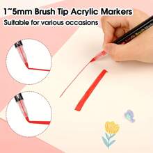 36 Color Straight Liquid Marker Pen, Soft Head Color Painting Brush, DIY Hand-Painted Graffiti Pen, Large-Capacity Pressure-Free Coloring Pen, Cartoon Brush, Suitable For Professional Art Uses