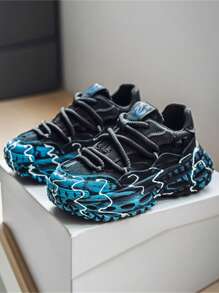 Nouvelles Baskets pour hommes été 2025, semelles épaisses anti-dérapantes et résistantes, Baskets Épais confortables et souples avec dégradé de couleurs, Chaussures de sport de loisirs pour jeunes, style casual de rue