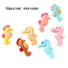 Enjoy Fun of DIY 10/20pcs Cute Resin Mini Seahorse Figurines, Realistic Marine Life Ornaments And Craft Supplies