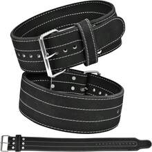 POZTEV Single Prong Powerlifting Belt For Men &Amp; Women-Premium Leather 4"Wide 10mm Thick Weightlifting Belt For Back Support &Amp; Stability-Adjustable Gym Belt For Squats, Deadlifts &Amp; Heavy Lifts - Small - View 1