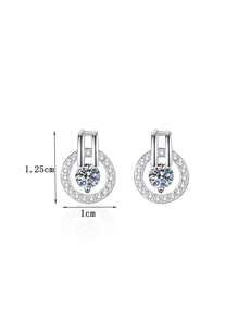 2 Stücke 925 Silber 0,6 Karat Moissanit Ohrstecker, geeignet für den täglichen Gebrauch von Frauen, Partys, Urlaub, Hochzeit, Jahrestag, Weihnachten, Geburtstagsschmuckgeschenke