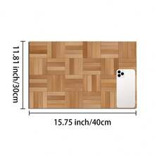 1pc Wood Grain Pattern Printed Absorbent Mat, Suitable For Espresso Machine, Sink, Faucet, Cup Holder, Home Decor, Kitchen & Bathroom Accessories - Multicolor - View 24