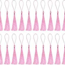 20pcs Miniature Silk Tassel Soft Glossy Handmade Bookmarks With Rope Loop, For Keychain, Earring, Jewelry Making, Memorabilia, Graduation Ceremony, Garment Sewing, Gift Tags DIY Craft Project - Multicolor - View 23