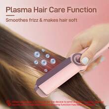 直发器夹，宽平板夹高效专业直发器，直发器和卷发器二合一，等离子护发不伤发，打造顺滑造型，30秒快速加热，持久造型数字显示，360°旋转线，宽电压设计，满足全球旅行 - 查看 6