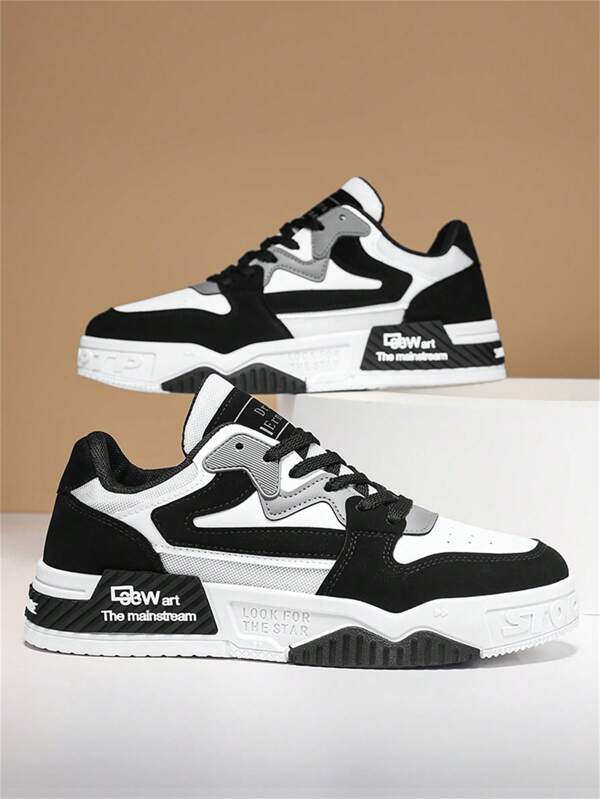 New Men's Fashion Personalized Skate Shoes, Thick Sole Anti-Slip Casual Sneakers For Teenagers, Students, Outdoor, Versatile Shoes