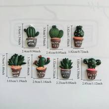Bộ 6 nam châm tủ lạnh hình cây xương rồng và cây mọng nước, nam châm tủ lạnh mini bằng nhựa ABS chủ đề cây cối dùng để trang trí nhà cửa và văn phòng, nam châm bảng trắng hình bầu dục dùng cho nhà bếp và không gian làm việc, bộ quà tặng hoàn hảo cho ngày lễ Giáng sinh, ngày lễ tình nhân và ngày của mẹ - Nhiều màu - Xem 3