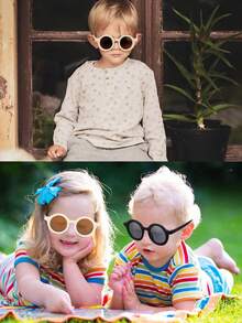 2026 Newest 3/4/5/6Pcs Baby Boys Girls Cute Fashion Round Kids Children Fashion Glasses Eyewear,Card Only Show,Don't Shipping - Multicolor - View 4