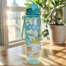 Sanrio (Authorized) Sanrio Hello Kitty Kuromi Melody Jade Guigou 800ml/27 Oz Cartoon Transparent Sports Water Bottle, Leak Proof, Portable, Drop Proof, Comes With Pop Up Lid, Suitable For Exercise, Slow Running, Gifts For Her, Birthday Gifts, Graduation Season, Summer Travel Accessories, Etc