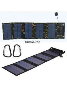 Portable 4/5 Folding Solar Panel With USB - Suitable For Outdoor Travel And Camping, Charges Phones, Tablets, Fans, Flashlights, Foldable Battery Pack - Multicolor - View 6