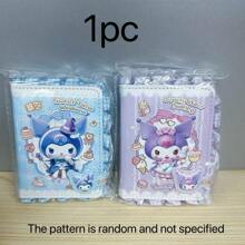 Sanrio 1pc Sanrio Kuromi A7 Lace Magnetic Notebook, Melody Hot Stamping PU Notebook, Random Style School Supplies, Back To School