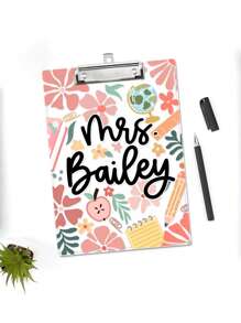 Personalized Teacher Gifts, Custom Acrylic Clipboard With Teacher Name, Elements Teacher Clipboard, Back To School Teacher Appreciation Gift,School Supplies