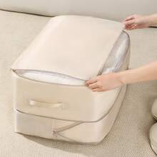 1 Stück Reißverschluss Kompressionsaufbewahrungstasche, große Kapazität für Daunenbettdecke, Daunenjacke, Kleidung, Decke und Gepäckverpackung, für Zuhause und Reisen - Verschiedenfarbig - Übersicht 9