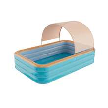 1 件 PVC 充气泳池滑梯，适用于 1.8 米以上大型充气泳池，耐用防漏巨型充气水滑梯，适用于水上乐园，便携式户外家庭游泳池充气滑梯