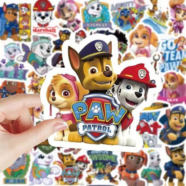 Paw Patrol 103 piezas Lindos adhesivos de Paw Patrol, adhesivos para vasos, adhesivos para cuadernos, adhesivos hechos a mano DIY, adhesivos para niños, adhesivos de anime para cuadernos, adhesivos para scrapbooking