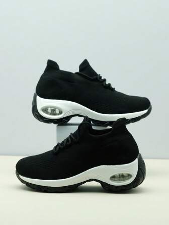 Women's White & Pink Slip-On Cushioned Casual Sports Shoes, Sneakers For Running, Workout, Dancing, Nursing, Platform Shoes