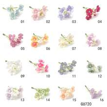 100 件人造迷你樱花、绢花、假植物、家居、餐厅、客厅、户外花园装饰、花艺、摄影道具、秋季/春季、花瓶、花墙、花环、新娘花束、婚礼装饰、DIY 花环用品、生日派对装饰、家居装饰配件、情人节