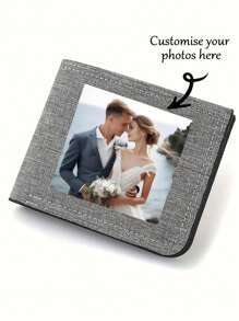 1pc Customizable Ultra-Thin Canvas Wallet - Ultra-Thin Multi-Function Card Holder In Black, Blue And Gray, Polyester Blend, Streetwear Style, Non-Washable - Ideal For Business And Everyday Use, Can Be Given As Gifts To Loved Ones, Girlfriends, Friends, And Parents