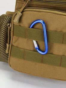Outdoor Sports Nylon Men'S Chest Bag, Multi-Function Waist Bag, Large Capacity Messenger Bag, Lightweight Shoulder Bag, Multi-Pocket Travel Bag, Convenient Mobile Phone Storage Bag, For Students, Junior High School, High School, Campus, Travel Vacation, Business Trip, Daily Commuting, Shopping, Office, Dating, Outdoor, Fitness, Running, Cycling, Exercise, Hiking And Camping, Birthday Gifts, Holiday Gifts Camo Hiking Accessories Tactical Belt Bag Phone Bag, Thigh Bag, Easter, Running Belt, Camping - Black - View 10